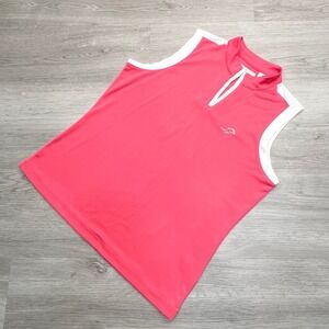 EP Pro Tour Tech Sleeveless Golf Top Women's L/G Coral Pink Athletic Shirt